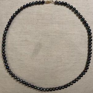 14k Tahitian Black Pearls